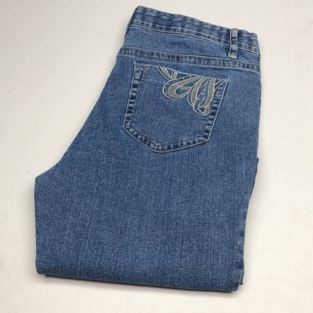GLORIA VANDERBILT HIGH-RISE WIDE BOOT JEANS 12/31x29 ⭐️